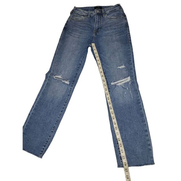 True Religion Jeans Womens Size 26 Starr High Rise Straight Crop Medium Wash Den - Picture 5 of 11